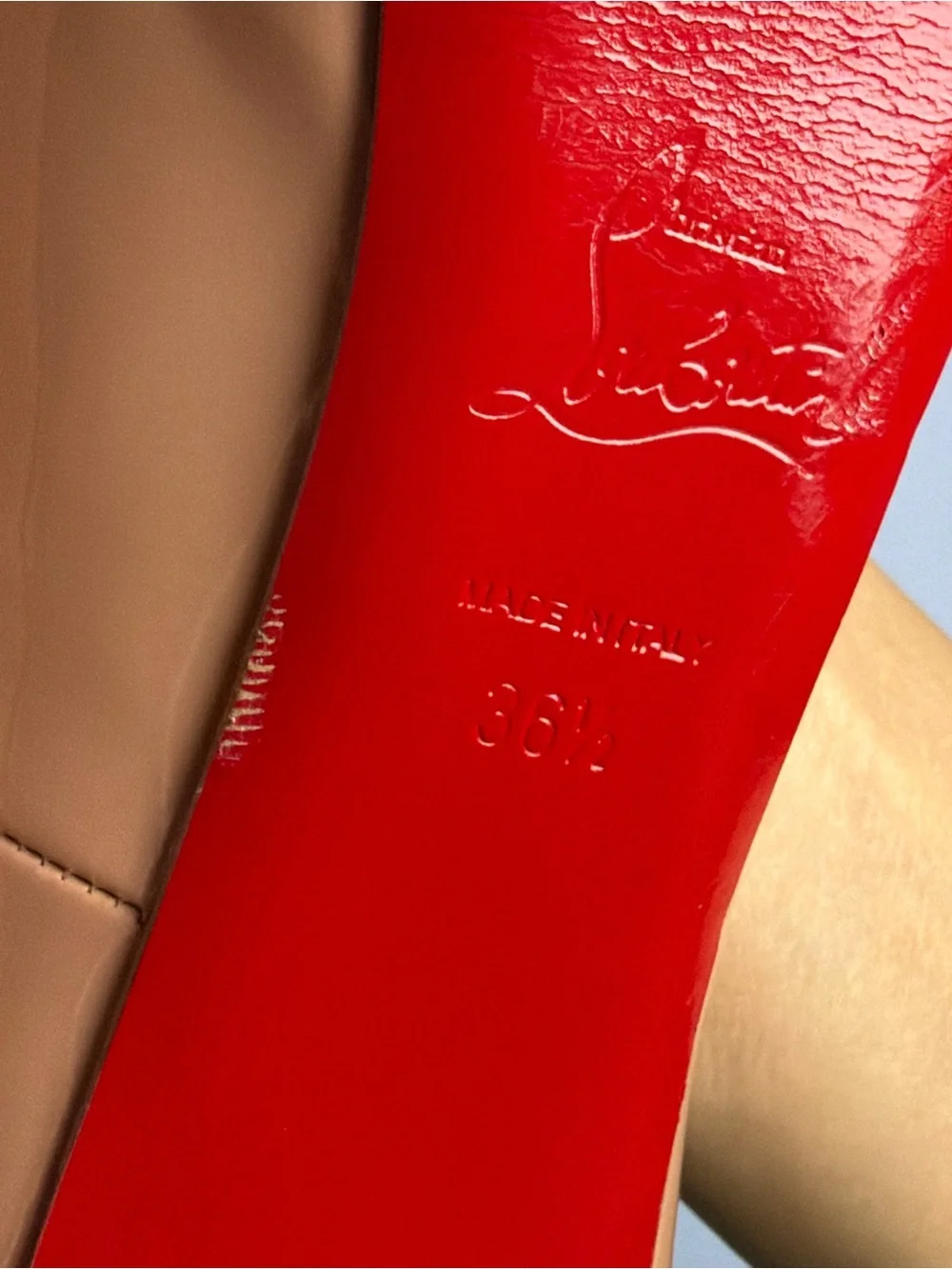 Christian Louboutin New Very Prive Patent Leather Peep Toe Pumps Stiletto Heels